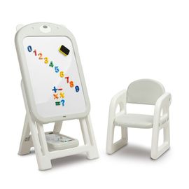 TOYZ - Tablă pentru copii cu scaun TED gri