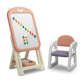 TOYZ - Tablă pentru copii cu scaun TED roz