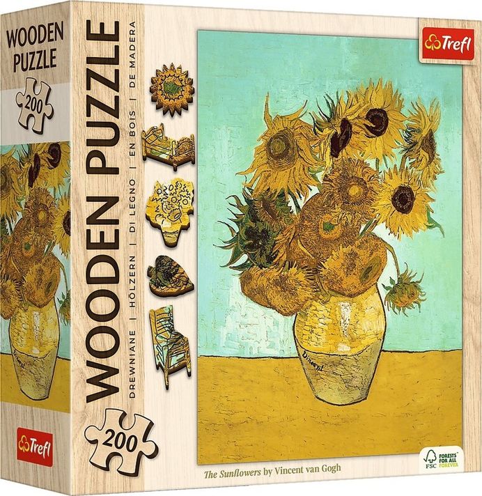 TREFL - Puzzle din lemn Vincent van Gogh: Floarea-soarelui 200 Art Collection