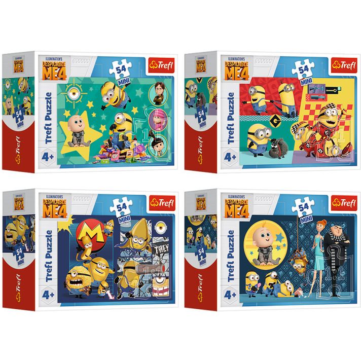 TREFL - Minipuzzle 54 de piese - Minionii sunt amuzanți!