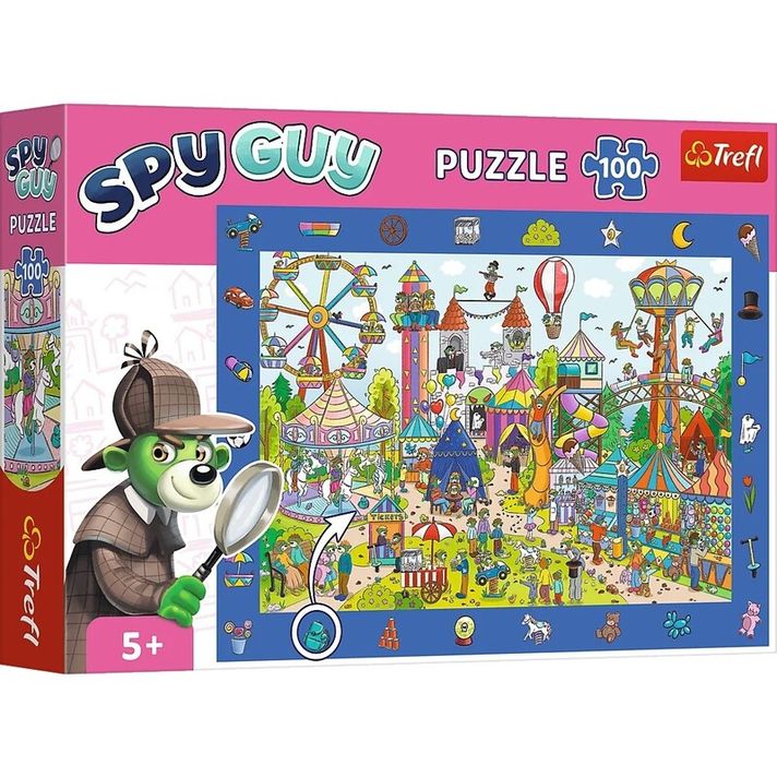 TREFL - Puzzle cu căutarea imaginilor Spy Guy: Parcul de distracții 100 de piese