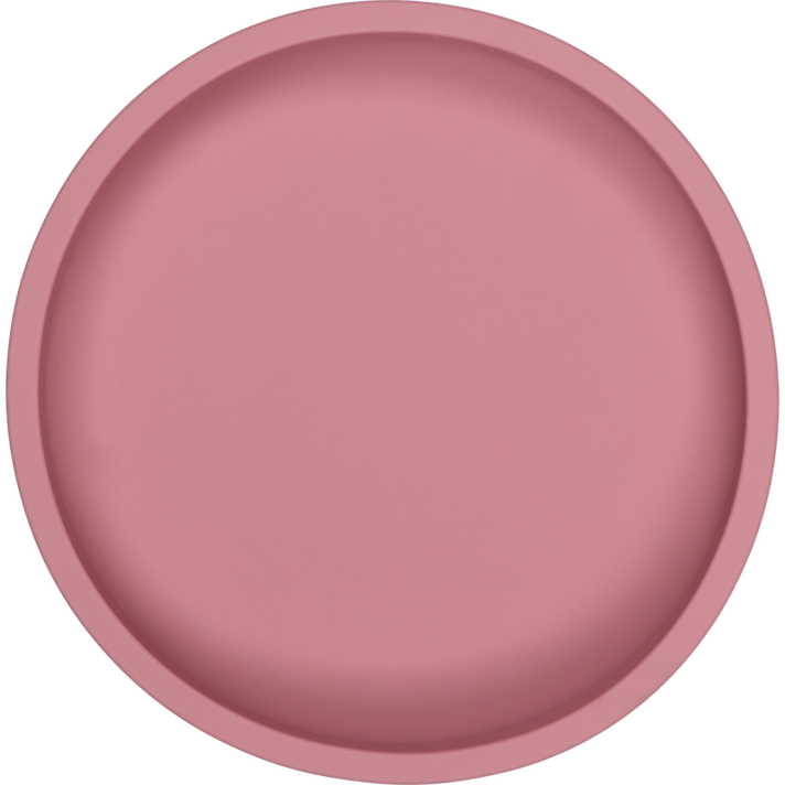 TRYCO - Farfurie silicon rundă, Dusty Rose