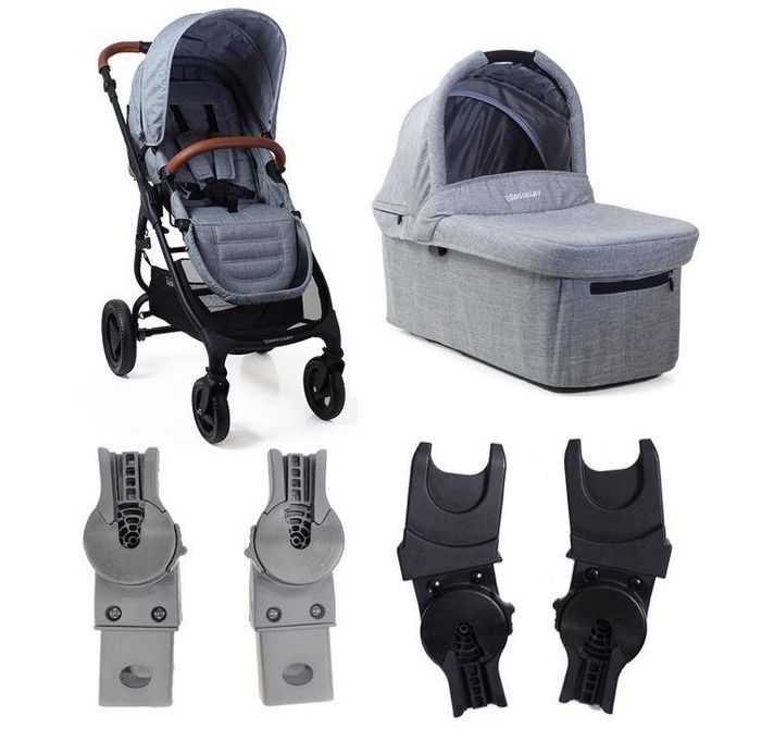 VALCO BABY - Cărucior combinat Trend 4 Ultra Grey Marle inclusiv adaptoare pentru scaun auto