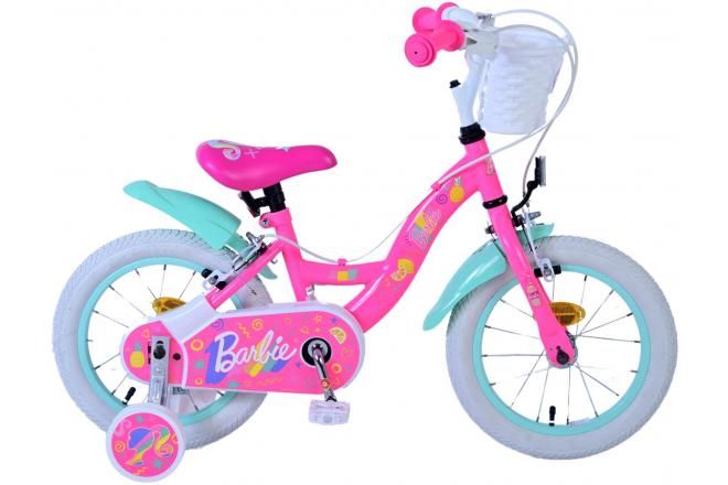 VOLARE - Bicicleta pentru copii Barbie - Fete - 14 inch - Roz - Doua frane de mana