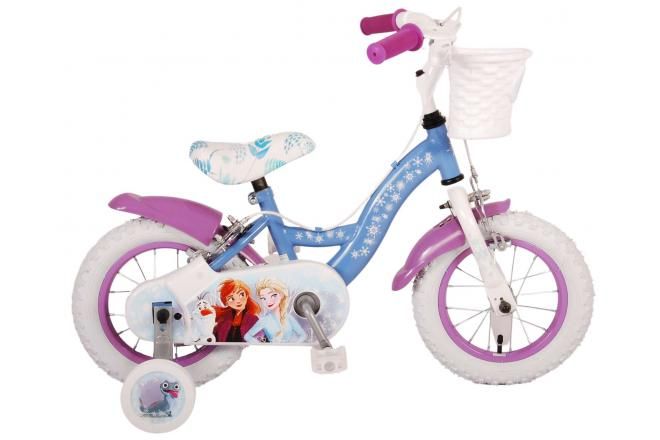 VOLARE - Bicicleta pentru copii Disney Frozen 2 - fete - 12 inci - albastru/violet