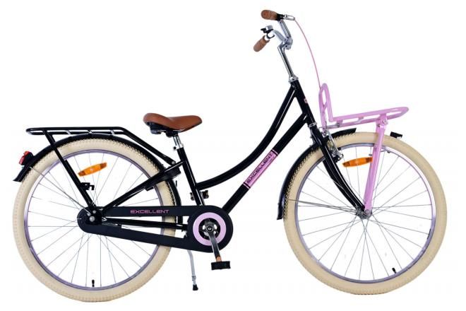 VOLARE - Bicicletă Excellent pentru copii - Fete - 24 inch - Negru