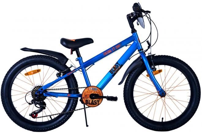 VOLARE - Bicicletă NERF pentru copii - Băieți - 20 inch - Albastru Satinat - 6 viteze