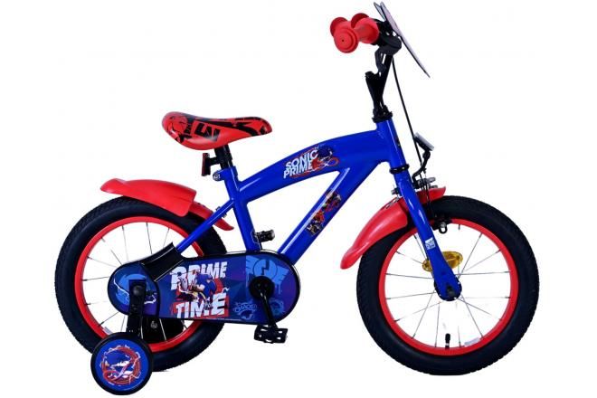 VOLARE - Bicicleta pentru copii Sonic Prime - Băieți - 14 inch - Albastru/Roșu