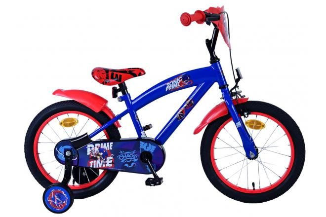 VOLARE - Bicicleta pentru copii Sonic Prime - Băieți - 16 inch - Albastru/Roșu