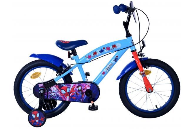 VOLARE - Bicicleta pentru copii Spidey - Băieți - 16 inch - Albastru - Două frâne de mână