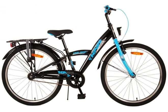 VOLARE - Bicicletă Thombike pentru copii - Băieți - 24 inch - Negru Albastru