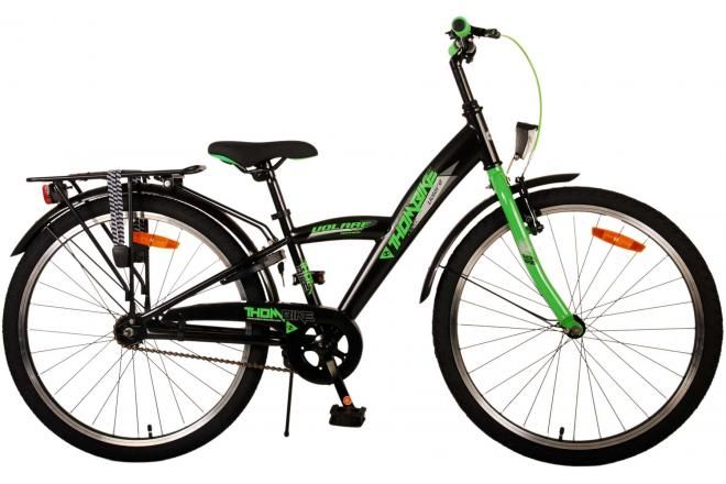 VOLARE - Bicicletă Thombike pentru copii - Băieți - 24 inch - Negru Verde