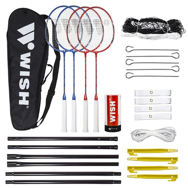 WISH - Sada na badminton ALUMTEC 5566 roșu-albastru