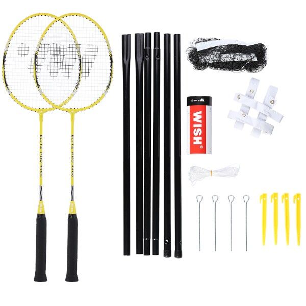 WISH - Set rachete de badminton Alumtec 4466, galben